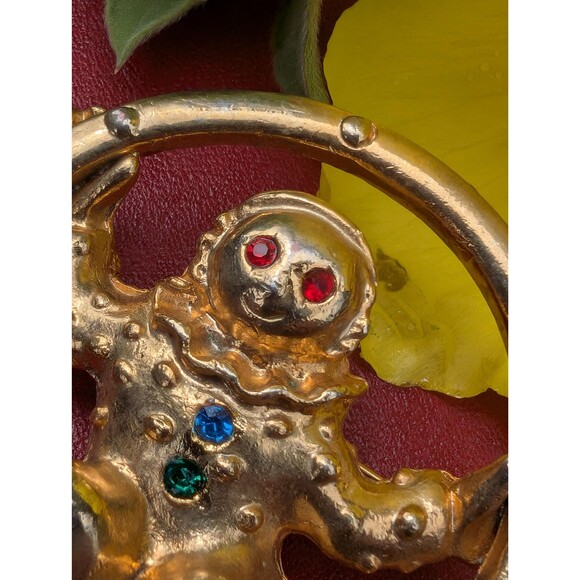 Vintage Pierrot Clown Brooch Pin, Hat Scarf Purse Pin - Picture 5 of 9